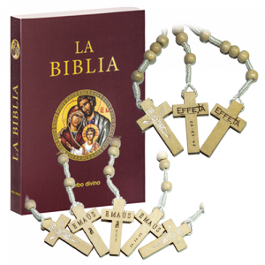 Biblia Rústica Fina VD + Rosario
